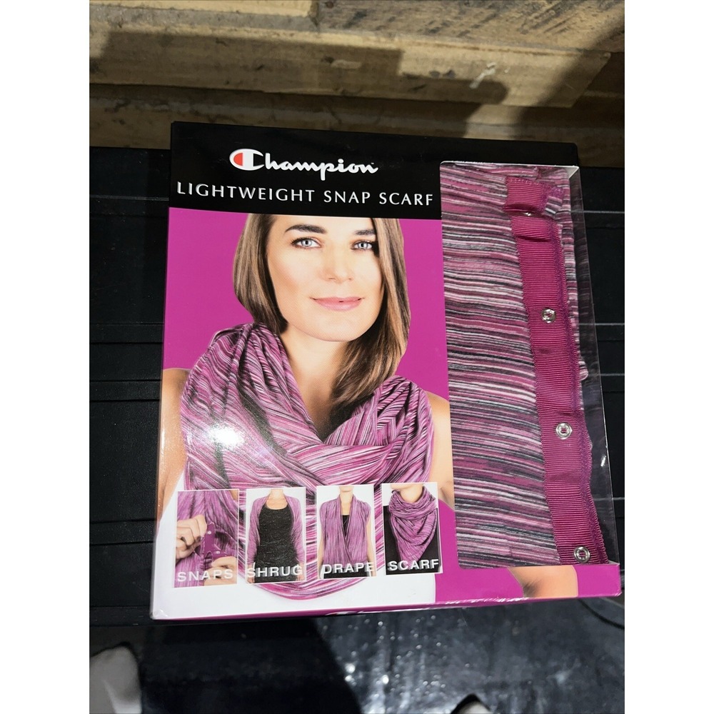 Champion‎ Women Lightweight Snap Scarf Snaps Shrug Drape Multi-use